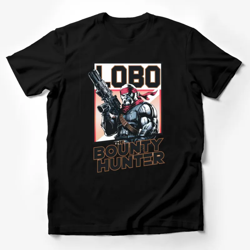 Lobo The Bounty Hunter T-Shirt, Comic Book Character Tee, Graphic Novel Inspired Shirt, Sci-Fi Fans Apparel Male T-Shirt