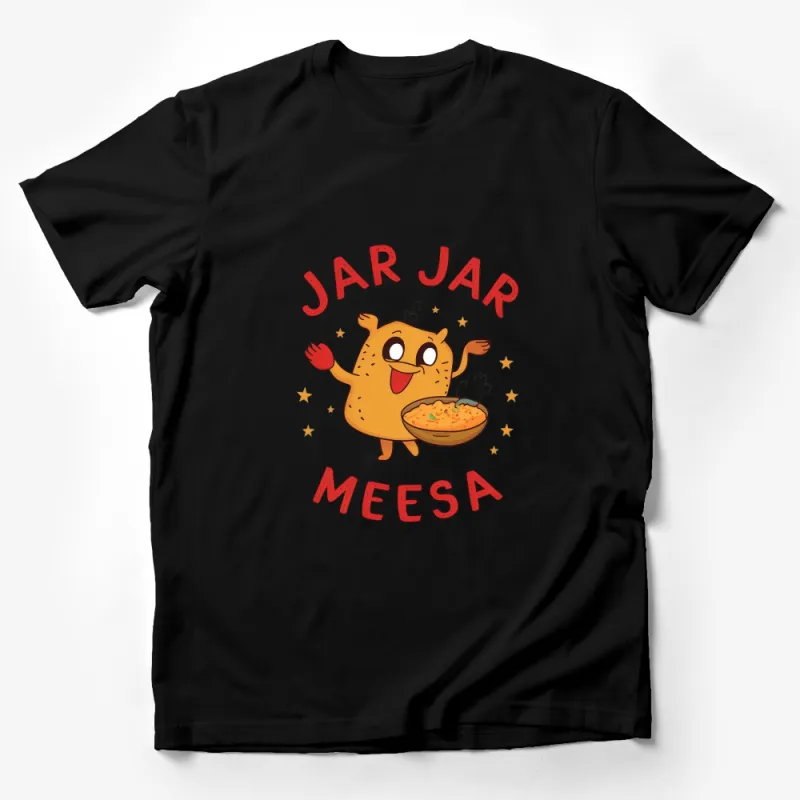 Jar Jar Meesa Cartoon Character T-Shirt, Fun Star Wars Inspired Graphic Tee, Unisex Male T-Shirt