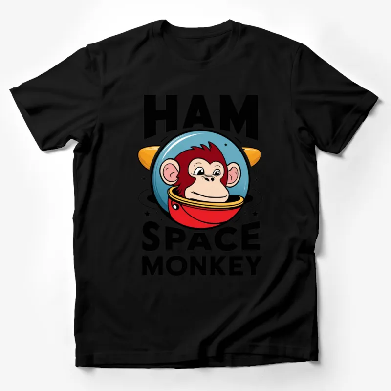 Vintage Space Monkey T-Shirt, Astronaut Monkey Graphic Tee, HAM Cartoon Shirt, Retro Style Unisex Apparel Male T-Shirt