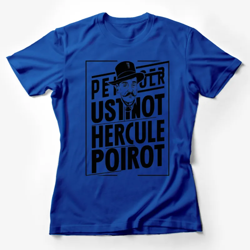 Vintage Hercule Poirot T-Shirt, Classic Detective Graphic Tee, Unique Mystery Series Shirt, Gift for Book Lovers Female T-Shirt