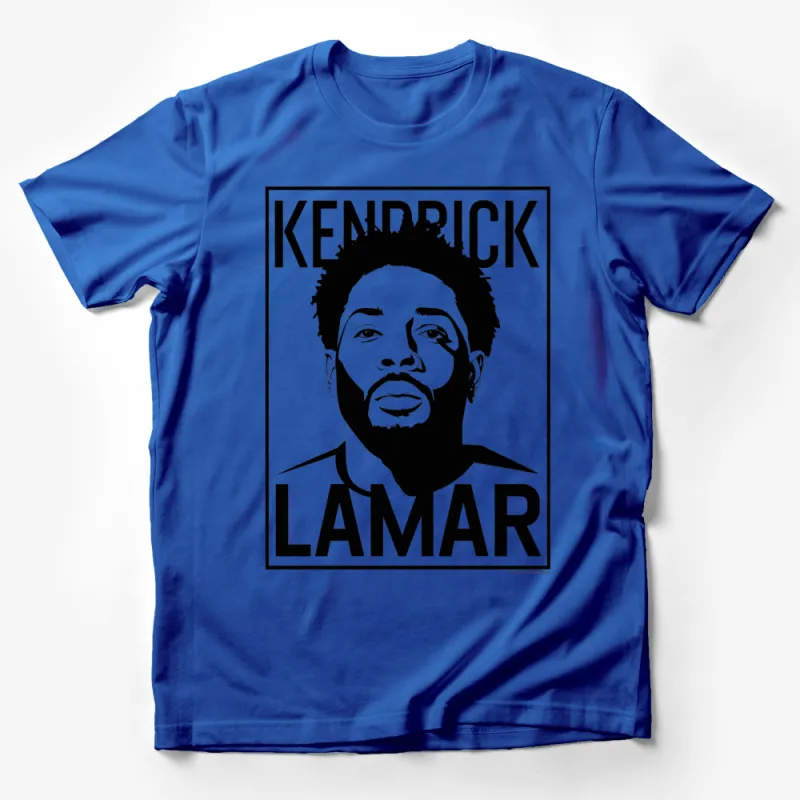 Kendrick Lamar Graphic T-Shirt, Hip Hop Artist Portrait Tee, Music Fan Apparel, Black and White Male T-Shirt