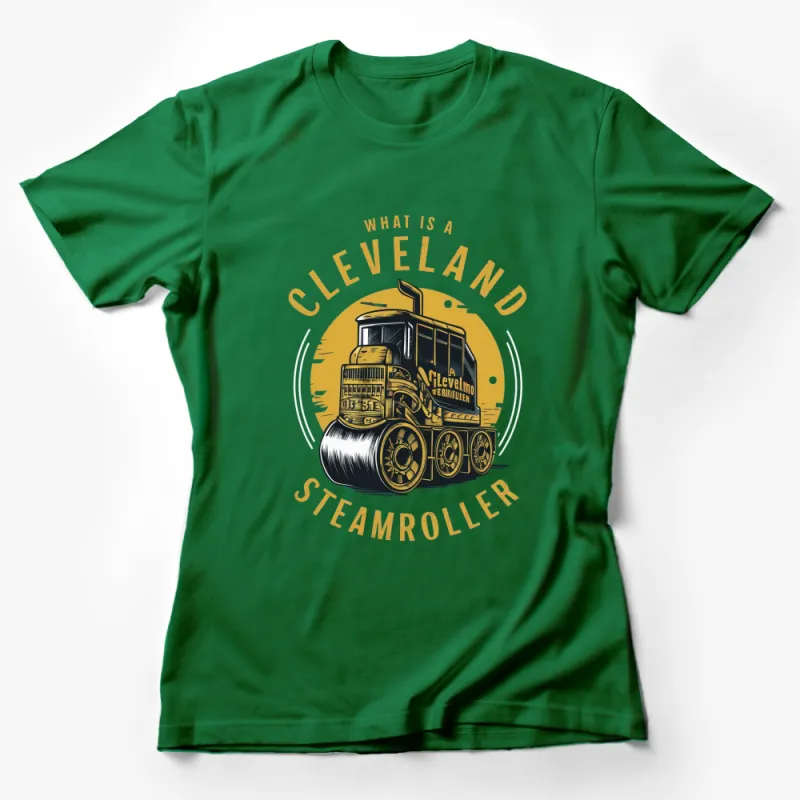 Vintage Cleveland Steamroller T-Shirt, Retro Train Engine Graphic Tee, Unique Railway Shirt Female T-Shirt