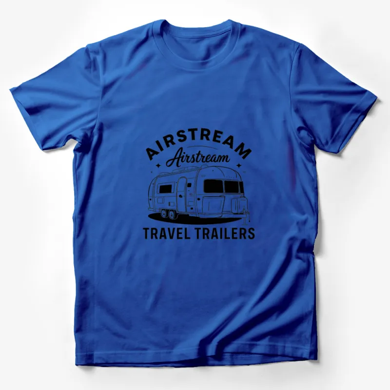 Airstream Travel Trailers Vintage Style Black and White T-Shirt for Camping Enthusiasts Male T-Shirt