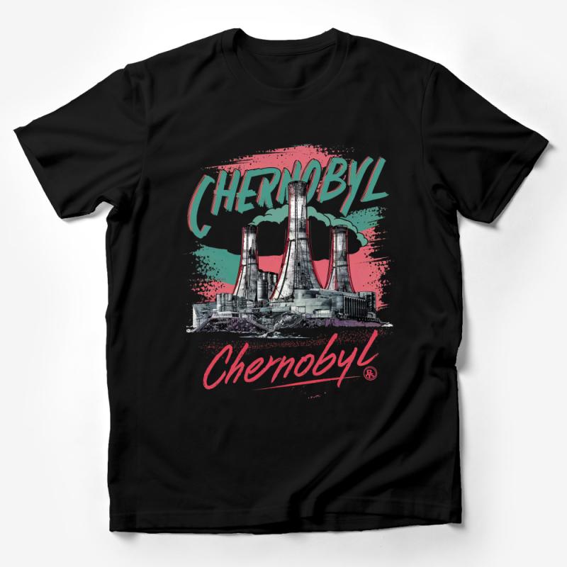 Chernobyl Nuclear Power Plant Graphic Tee, Vintage Look T-Shirt, Retro Style Cool Unisex Shirt Male T-Shirt