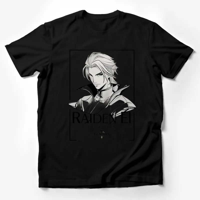 Raiden Ei Genshin Impact Anime Graphic T-Shirt, Manga Style Casual Wear, Fan Merchandise, Unisex Tee Male T-Shirt