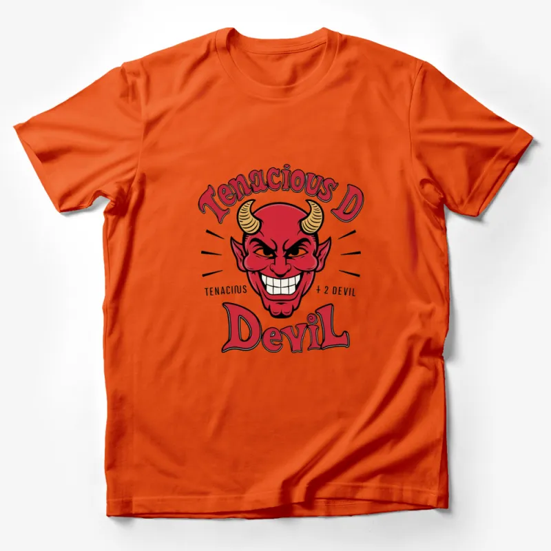 Tenacious D Devil Graphic Tee, Red Horned Demon Rock Music Band Shirt, Unisex T-Shirt Male T-Shirt