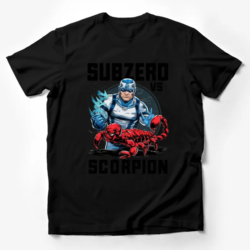 SubZero VS Scorpion T-Shirt, Epic Battle Graphic Tee, Mortal Kombat Inspired Shirt, Gamer Gift Male T-Shirt