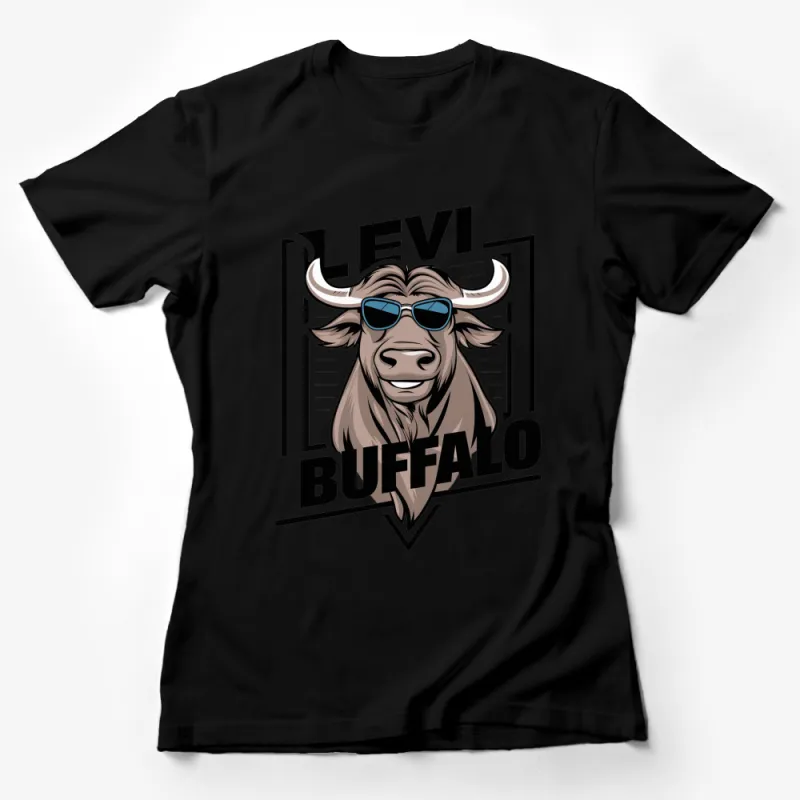 Cool Buffalo Graphic T-Shirt, Levi Buffalo with Sunglasses, Unisex Shirt Design, Stylish Animal Tee, Casual Wear Female T-Shirt