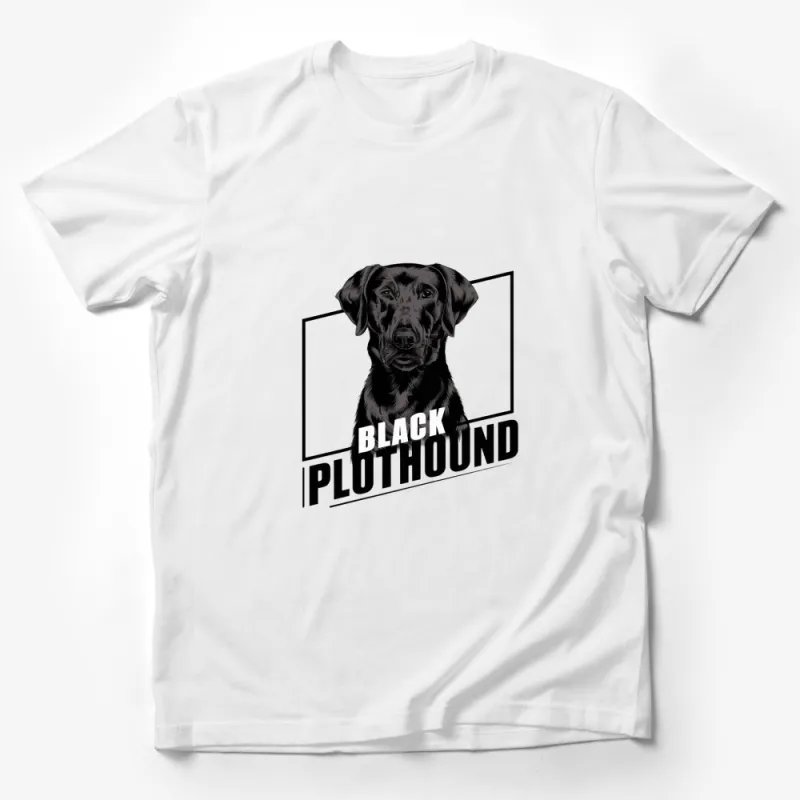 Black Plott Hound Dog Graphic T-Shirt, Unisex Dog Lover Tee, Casual Canine Apparel Male T-Shirt