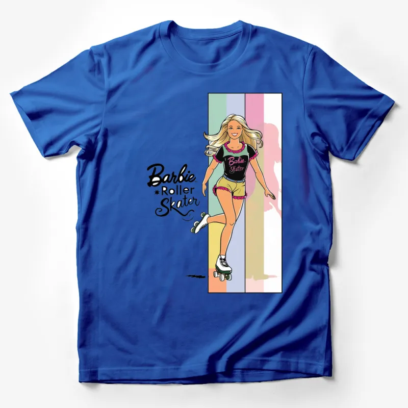 Barbie Roller Skater T-Shirt, Fun Cartoon Graphic Tee, Vibrant Colorful Youthful Design Male T-Shirt