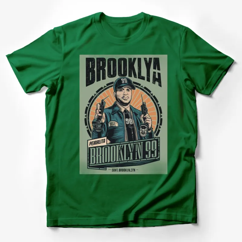 Brooklyn 99 T-Shirt, Retro Style Peralta Graphic Tee, TV Show Fan Apparel Male T-Shirt