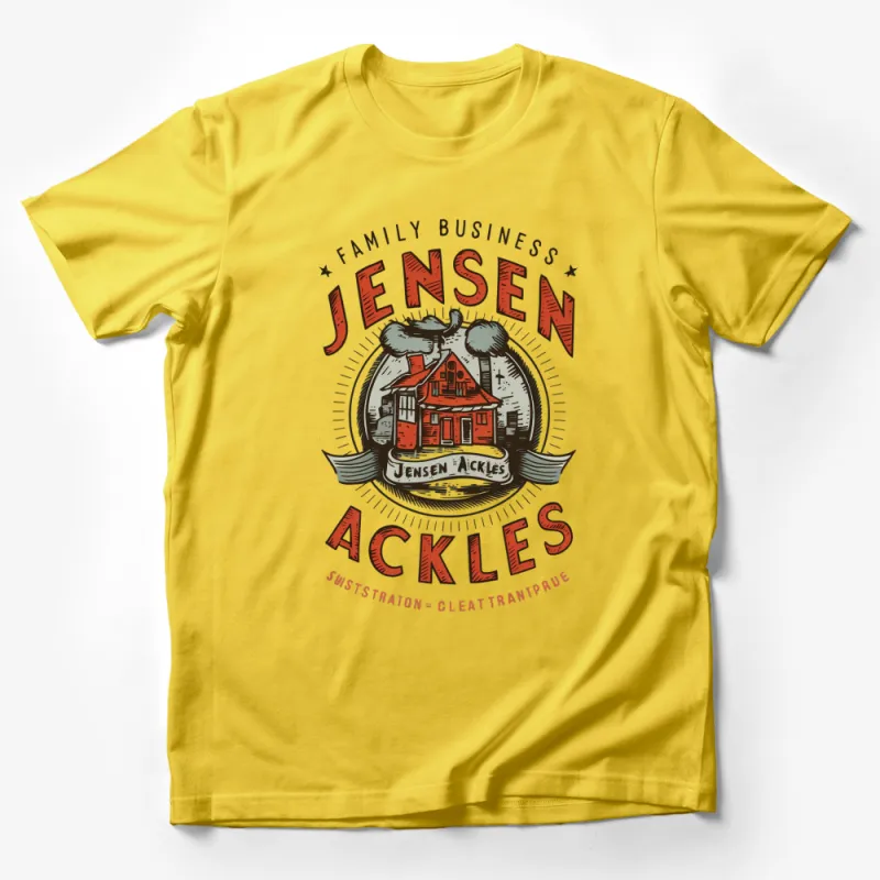 Jensen Ackles Family Business Graphic T-Shirt, Vintage Style Brewery Design Tee, Unique TV Show Inspired Apparel Male T-Shirt