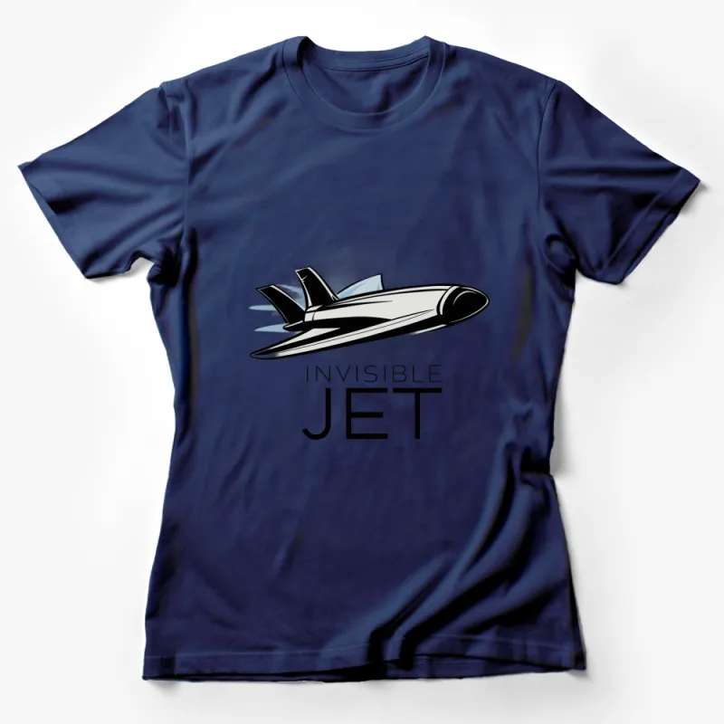 Invisible Jet Graphic T-Shirt, Cool Plane Design Tee, Unisex Adult and Kids Shirt, Modern Aircraft Female T-Shirt