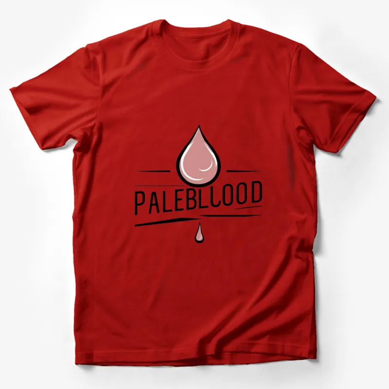 Paleblood Drop Graphic T-Shirt, Minimalist Red Drop Design Tee, Horror Game Inspired Casual Wear Male T-Shirt