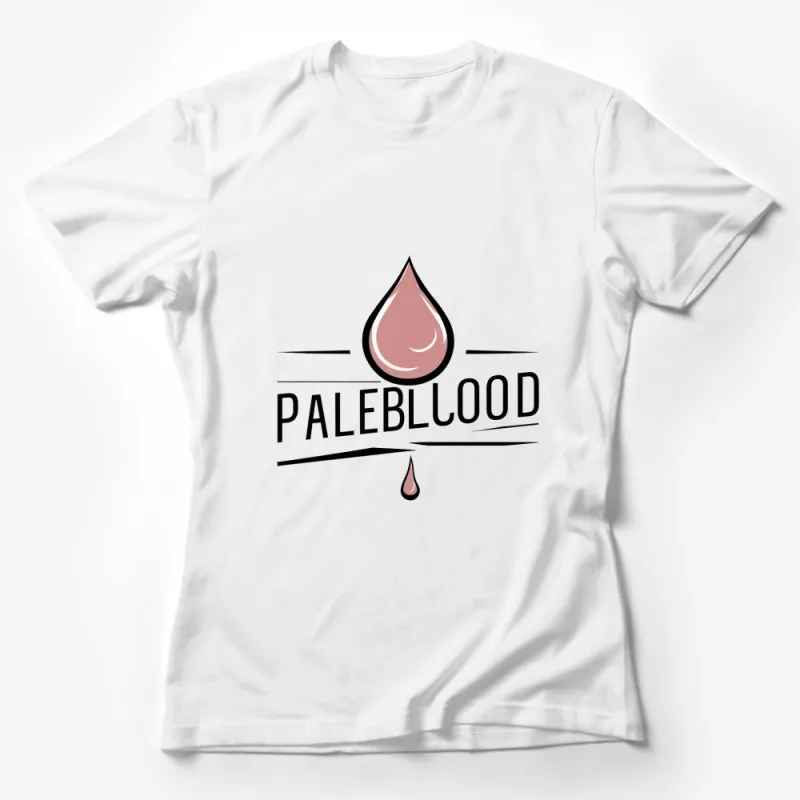 Paleblood Drop Graphic T-Shirt, Minimalist Red Drop Design Tee, Horror Game Inspired Casual Wear Female T-Shirt