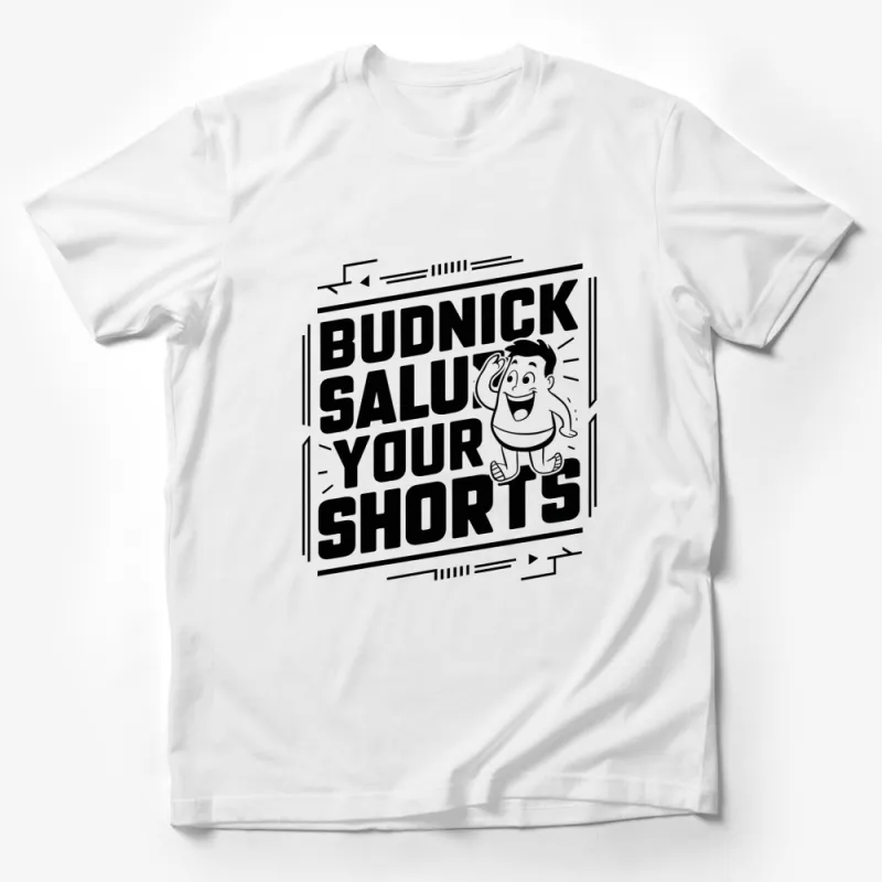 Vintage Budnick Salute Your Shorts T-Shirt, Classic TV Show Graphic Tee, Unisex Casual Wear Male T-Shirt