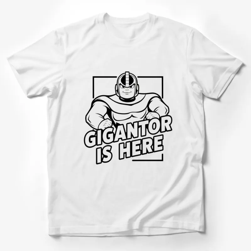 Gigantor is Here T-Shirt, Vintage Robot Tee, Classic Cartoon Character Shirt, Retro Styled Graphic T-Shirt for All Male T-Shirt