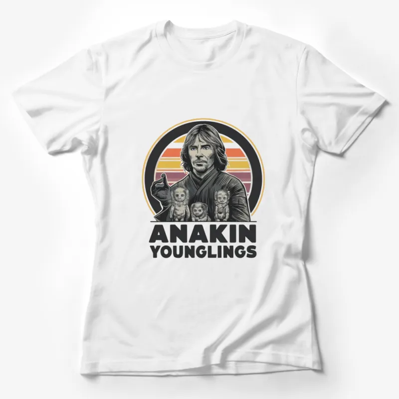 Vintage Anakin Younglings Retro Circle Graphic Men's T-Shirt, Cool Movie Tee, Unique Design Female T-Shirt