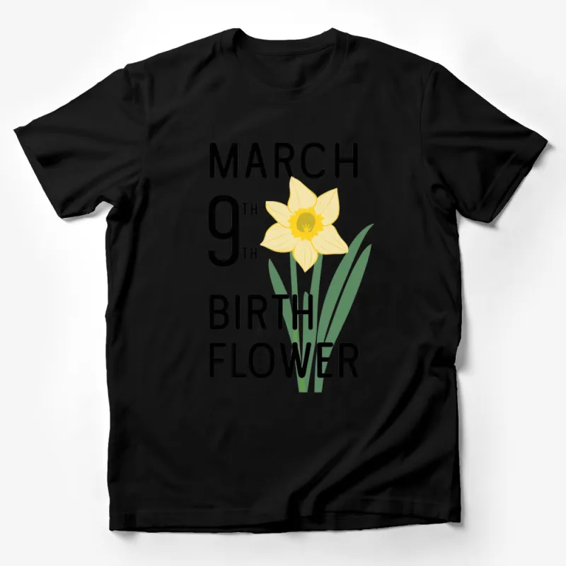 March 9th Birth Flower Daffodil Graphic T-Shirt, Unisex Spring Birthday Gift Male T-Shirt