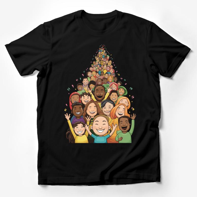 Diversity and Inclusion Art T-Shirt, Multicultural Unity Graphic Tee, Positive Message Clothing, Unisex Adult Sizes Male T-Shirt