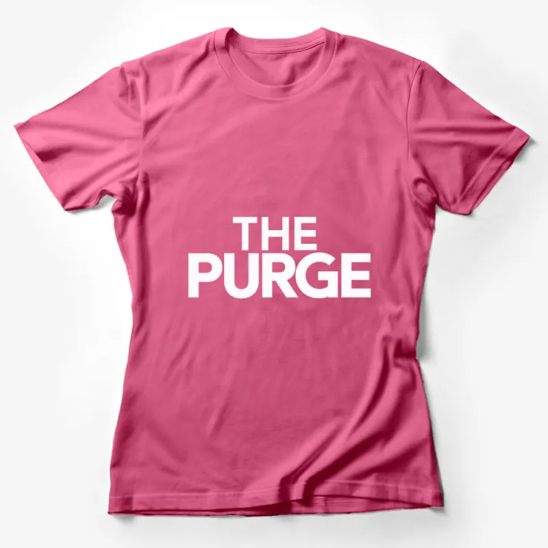 The Purge Movie Inspired Graphic T-Shirt, Bold Black and White Tee, Unisex Film Fan Apparel Female T-Shirt