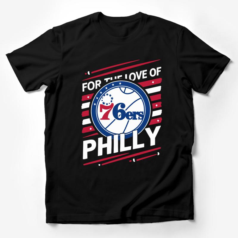 Philly Basketball Team Fan T-Shirt, Patriotic Sports Tee, Unisex Adult Casual Wear, Gift for Sports Enthusiasts Male T-Shirt