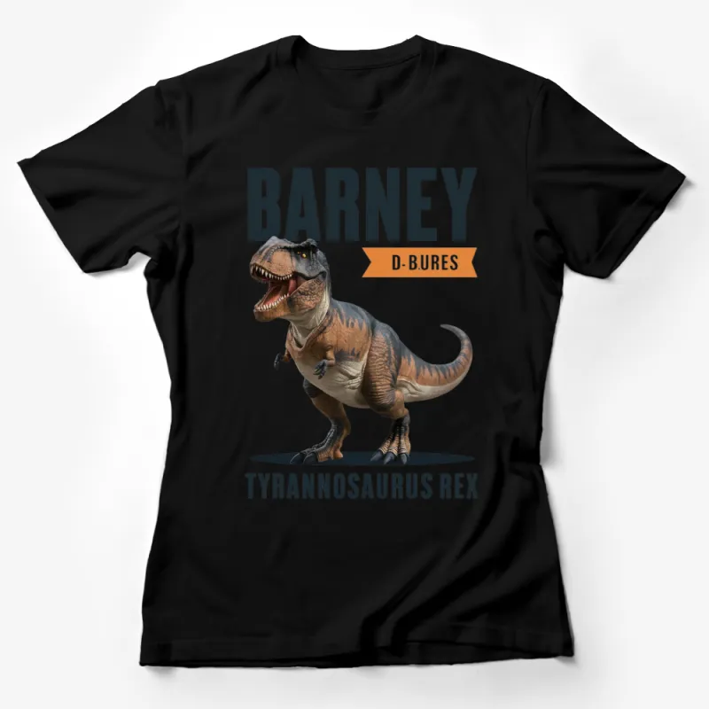 Barney Tyrannosaurus Rex Dinosaur Graphic T-Shirt, Kids and Adult Sizes Female T-Shirt