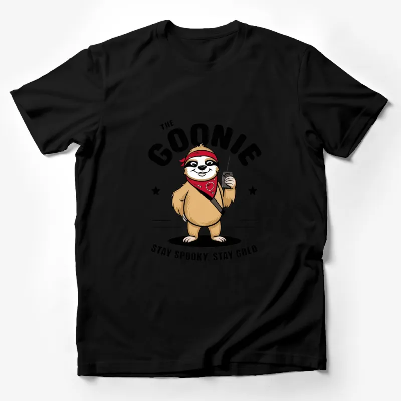 The Goonie Stay Spooky, Stay Gold Graphic T-Shirt, Funny Sloth Character, Vintage Inspired Unisex Tee Male T-Shirt