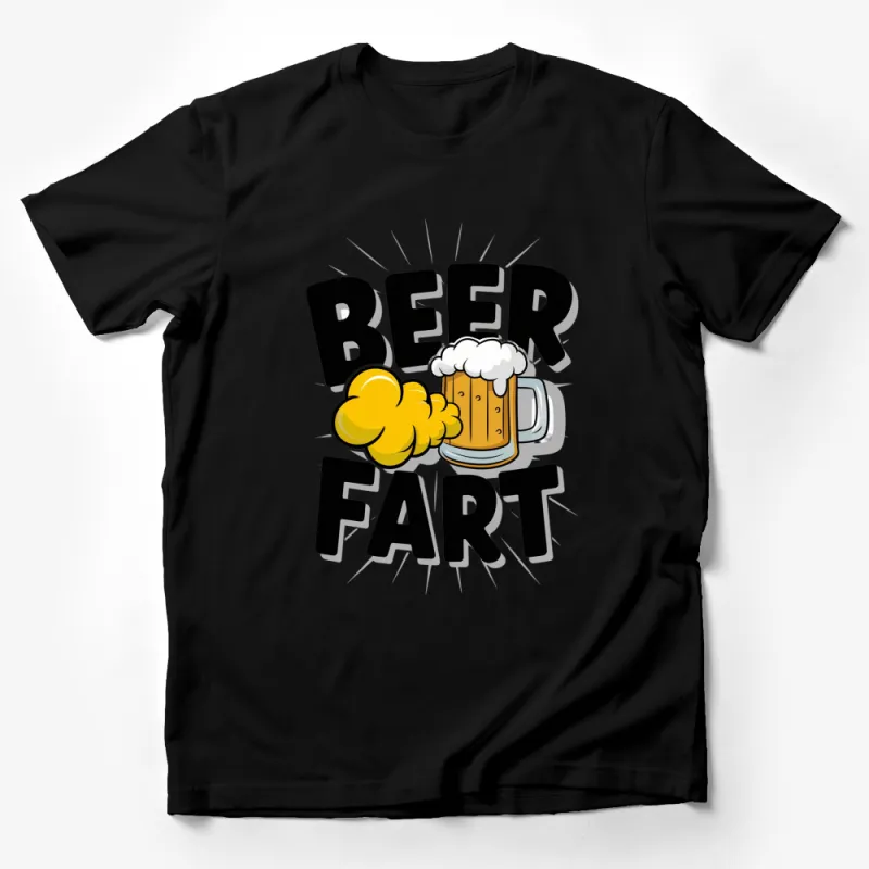 Funny Beer Fart T-Shirt, Comic Style Beer Mug Graphic, Perfect Gift for Friends Male T-Shirt