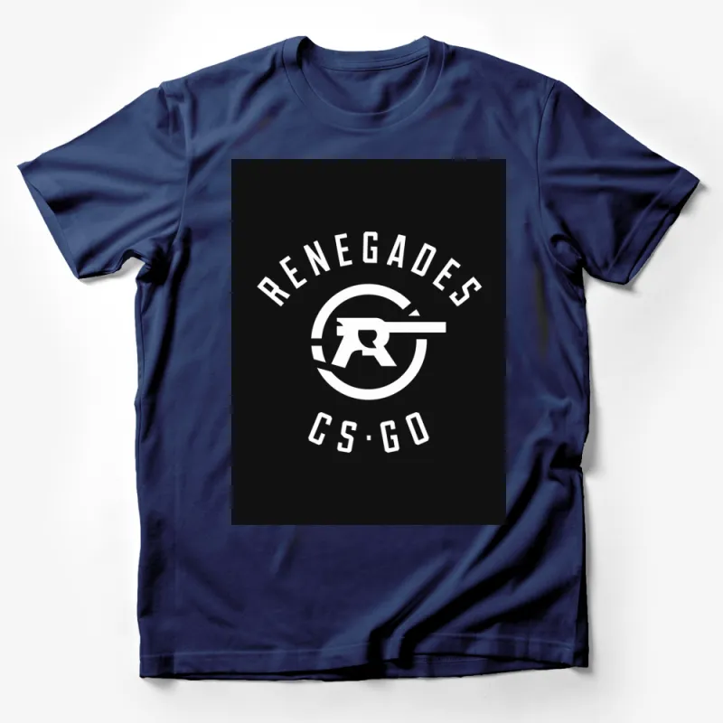 Renegades CS:GO Logo T-Shirt, Black E-Sports Gaming Team Tee, Unisex Gamer Apparel Male T-Shirt