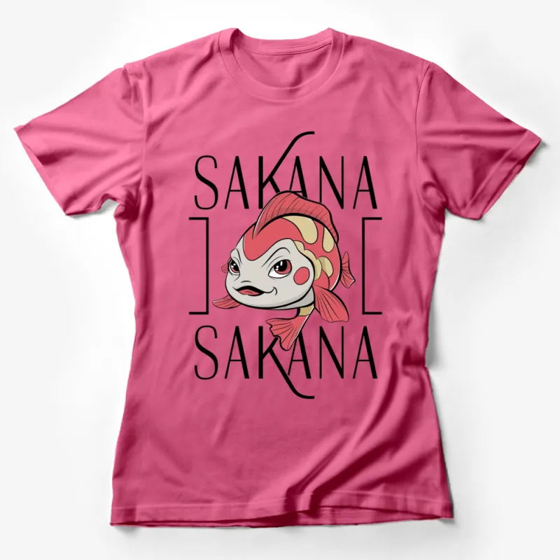 Unique Koi Fish T-Shirt, Colorful Sakana Japanese Style Tee, Graphic Fish Lover Unisex Top Female T-Shirt