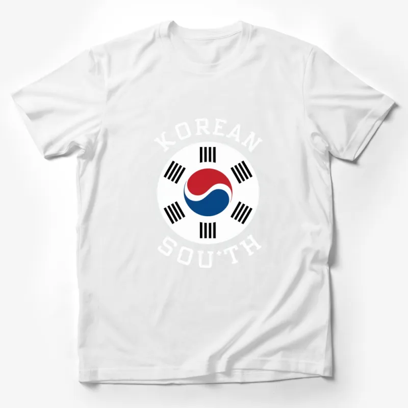 Vintage South Korean Flag T-Shirt, Retro Korean Pride Tee, Patriotic South Korea Apparel Male T-Shirt