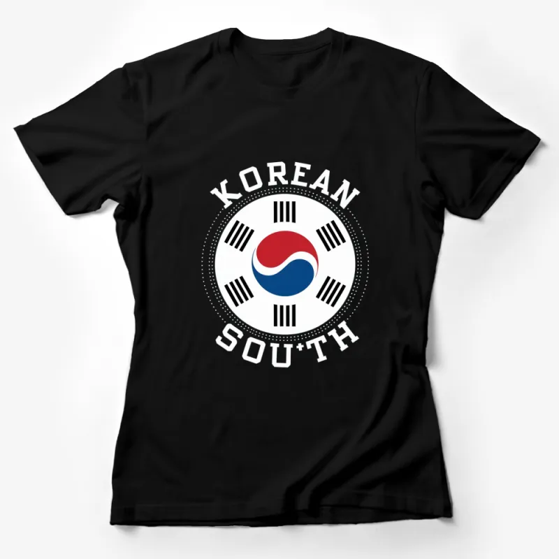 Vintage South Korean Flag T-Shirt, Retro Korean Pride Tee, Patriotic South Korea Apparel Female T-Shirt