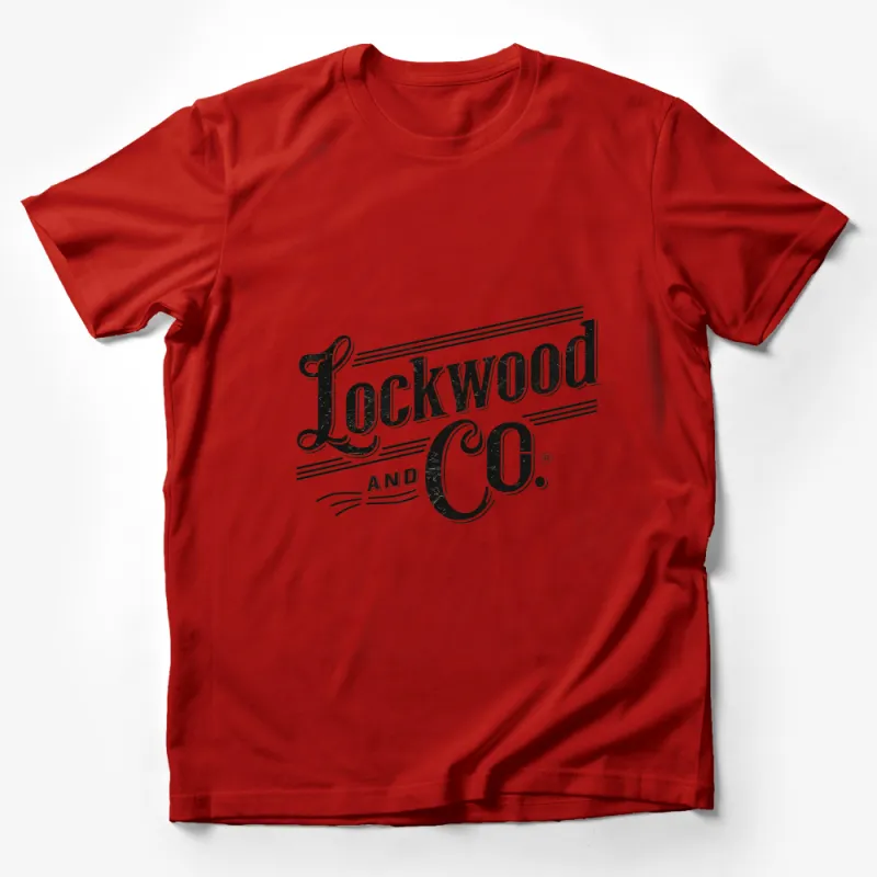 Vintage Lockwood and Co. Logo T-Shirt, Classic Black and White Tee, Retro Typography Design Male T-Shirt