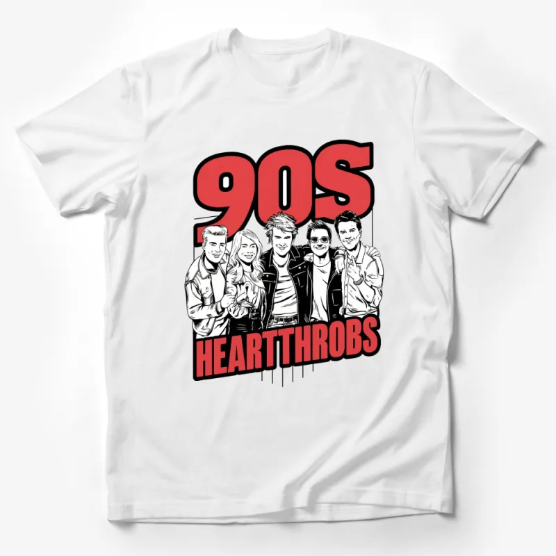 Vintage 90s Heartthrobs T-Shirt, Retro Pop Culture Graphic Tee, Unisex Fashion Top, Nostalgic 1990s Celebrity Icons Shirt Male T-Shirt