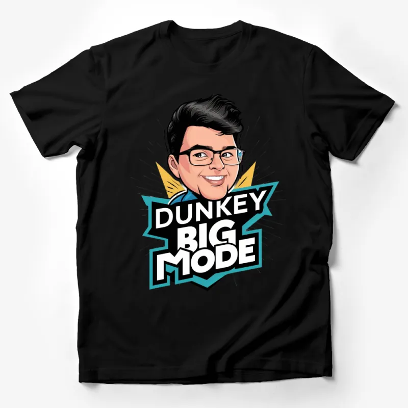 Dunkey Big Mode Graphic T-Shirt, Cool Cartoon Character Tee, Vibrant Retro Style, Unisex Casual Wear Male T-Shirt