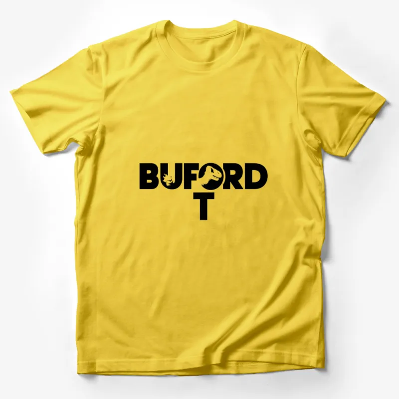 Buford T-Rex Dinosaur Graphic Tee, Black White Dino Shirt, Trendy Bold Prehistoric Unisex T-Shirt Male T-Shirt