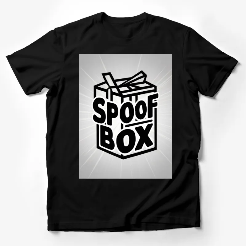 Spoof Box Graphic T-Shirt, Funny Mystery Box Design, Unique Gift Idea, Unisex Casual Shirt Male T-Shirt