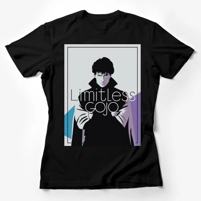 Limitless Gojo Anime Inspired Graphic T-Shirt, Stylish Manga Character Tee, Unisex Fashion Female T-Shirt