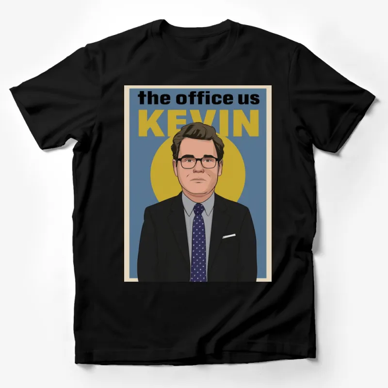 Kevin The Office Fan Art T-Shirt, TV Show Character Portrait Tee, Unique Gift for Fans Male T-Shirt