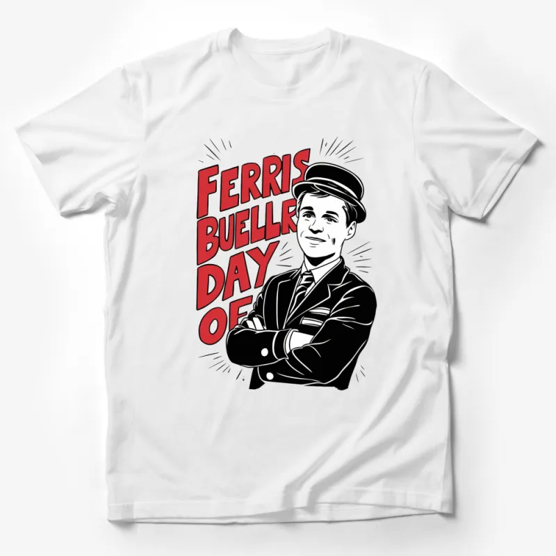 Ferris Bueller's Day Off Inspired T-Shirt, Classic Movie Fan Shirt, 80s Film Graphic Tee, Unisex Male T-Shirt