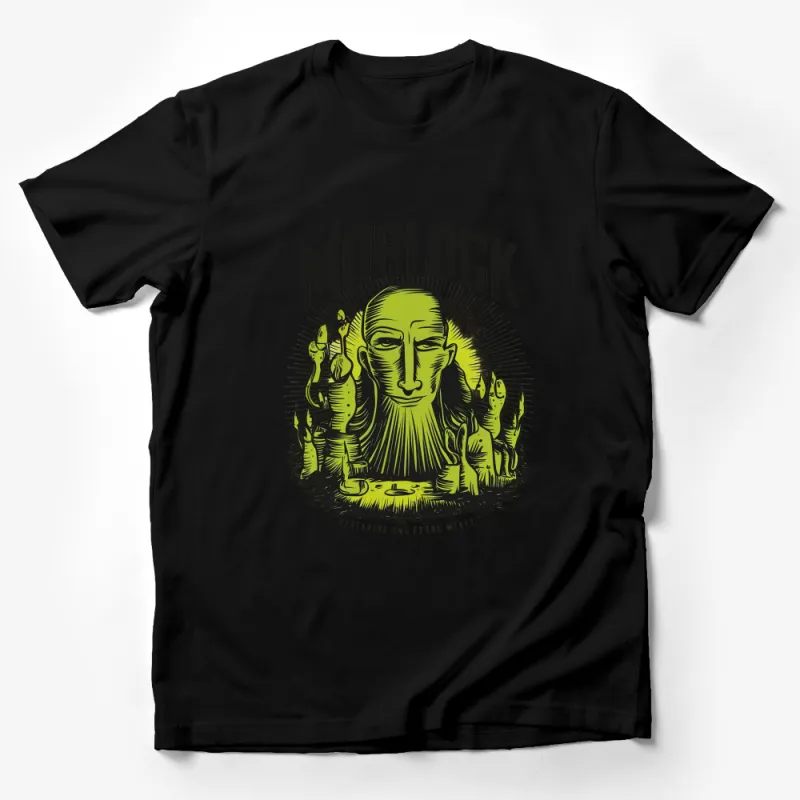 Unique Morlock Graphic T-Shirt, Green and Black, Sci-Fi Inspired Art, Casual Unisex Tee, Streetwear, Gift for Sci-Fi Fans Male T-Shirt