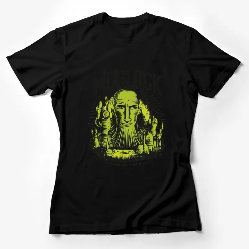 Unique Morlock Graphic T-Shirt, Green and Black, Sci-Fi Inspired Art, Casual Unisex Tee, Streetwear, Gift for Sci-Fi Fans Female T-Shirt