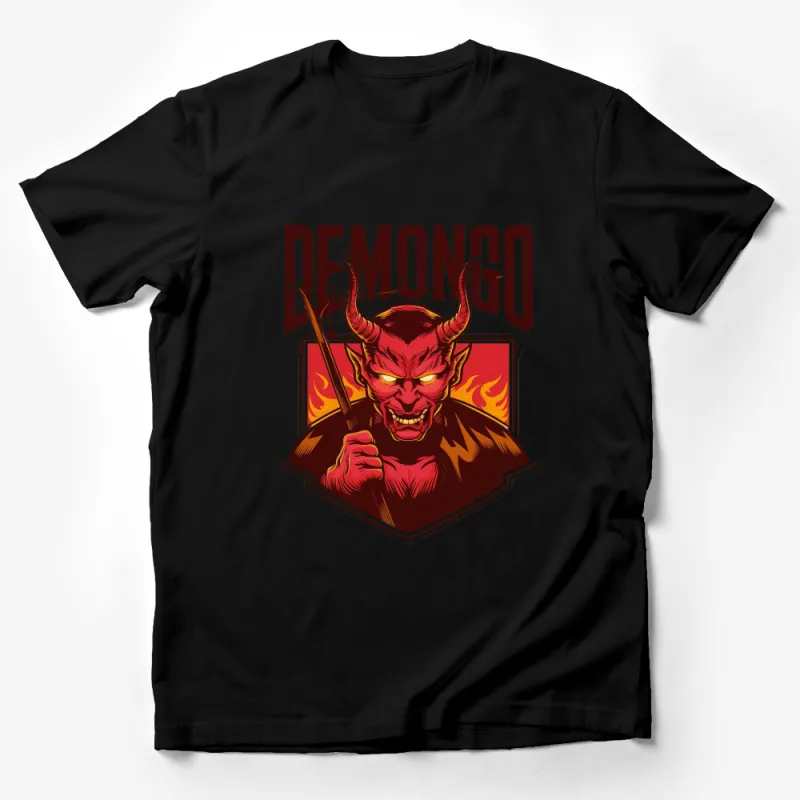 Vintage DemonGo Red Devil Graphic T-Shirt, Bold Demon Illustration Tee, Retro Style Men's and Women's Shirt Male T-Shirt