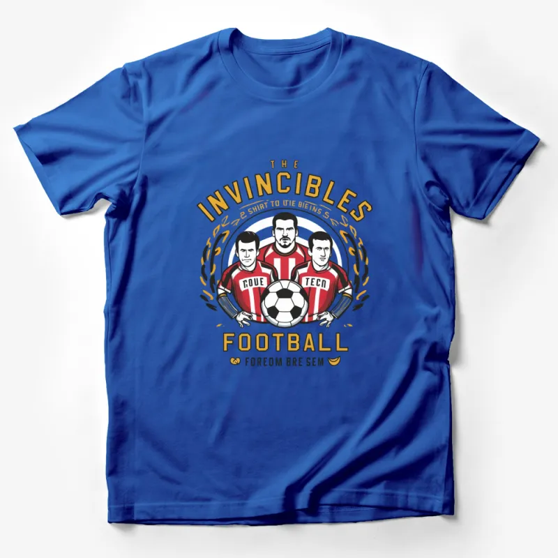 Vintage-Inspired Football T-Shirt, The Invincibles Retro Soccer Tee, Men's Sports Casual Apparel Male T-Shirt