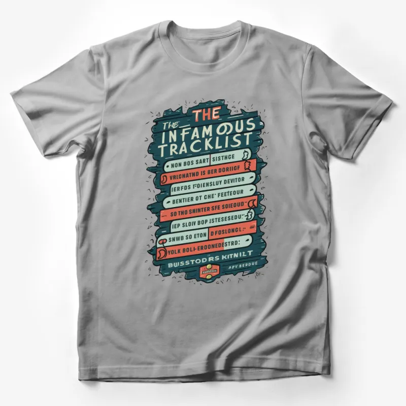 The Infamous Checklist Illustration T-Shirt, Vintage Text Design, Quirky Quote Shirt, Unique Graphic Tee Male T-Shirt