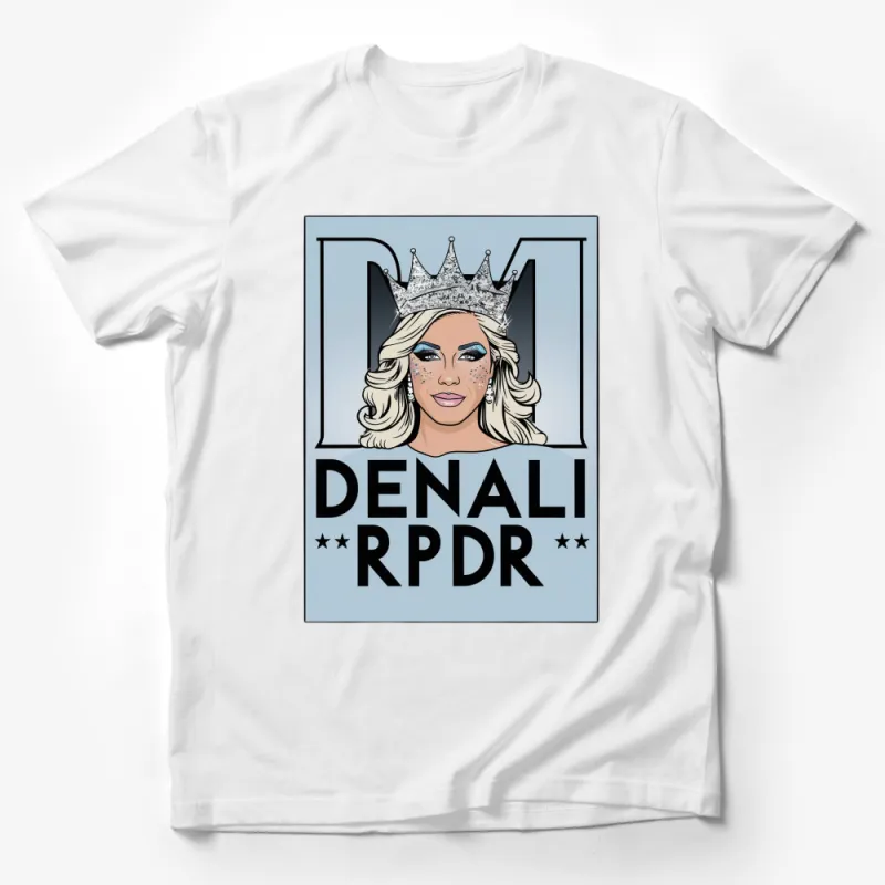 Drag Queen Denali RPDR Inspired Graphic Tee, Crown Design, Pop Art Style T-Shirt Male T-Shirt