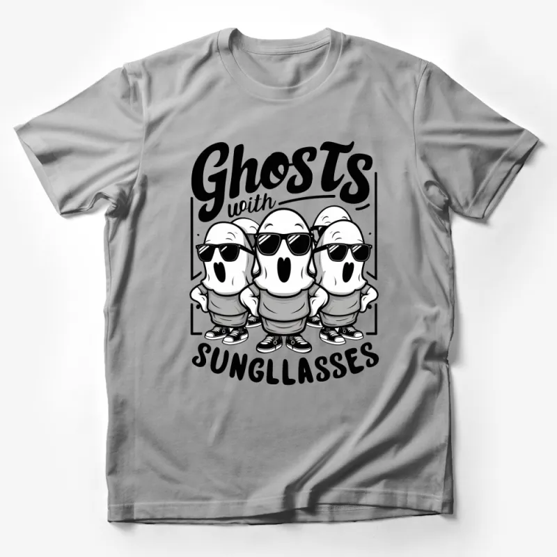 Ghosts with Sunglasses T-Shirt, Cool Ghost Graphic Tee, Unisex Ghost Design Shirt, Halloween Fun Apparel Male T-Shirt