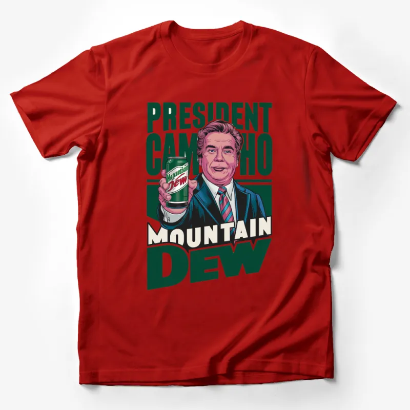 President Camacho Mountain Dew Parody T-Shirt, Funny Movie Graphic Tee, Pop Culture Apparel, Unisex Top Male T-Shirt