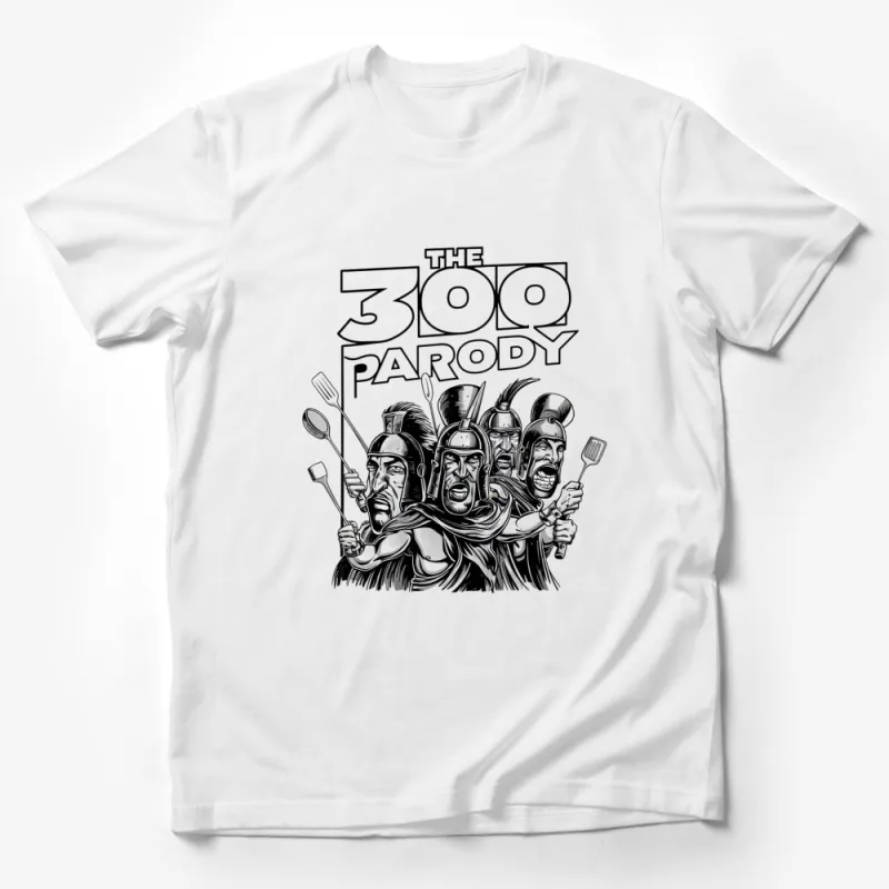 Vintage The 300 Parody Graphic T-Shirt, Funny Spartan Warrior Design, Unique Men's and Women's Tee Male T-Shirt